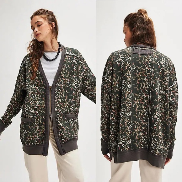Free People Sweaters - NWT Free People Aiden Printed Cardigan